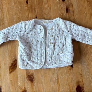 Zara Kids Cream Jacket with Gold Star Accents